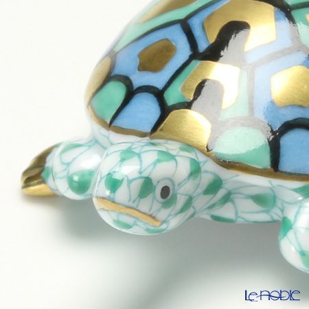 ヘレンド人形 15508-0-00 VHV カメ グリーン