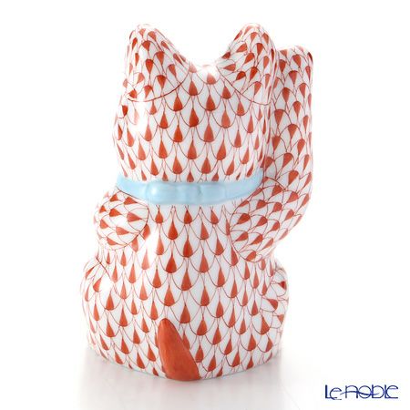 ヘレンド人形 15578-0-00 VH 招き猫千両箱大レッド