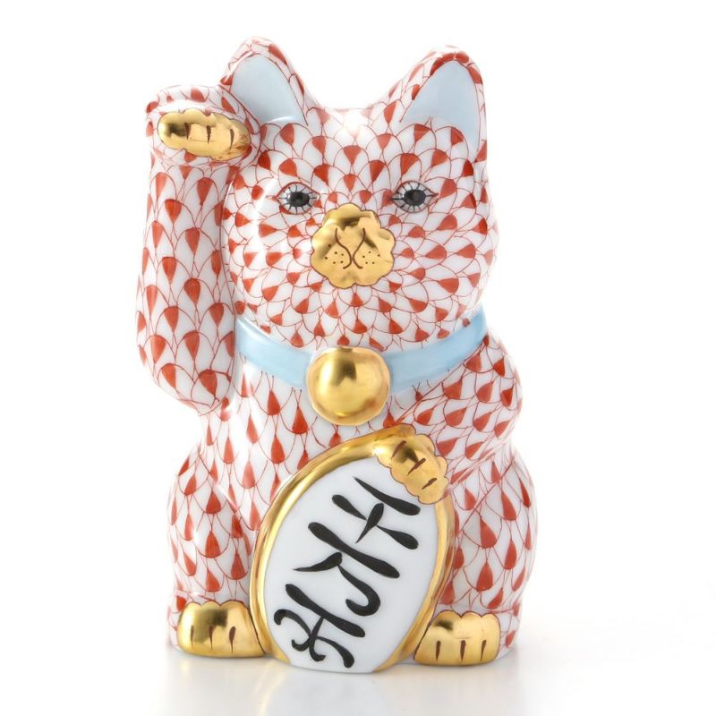 ヘレンド人形 15578-0-00 VH 招き猫千両箱大レッド