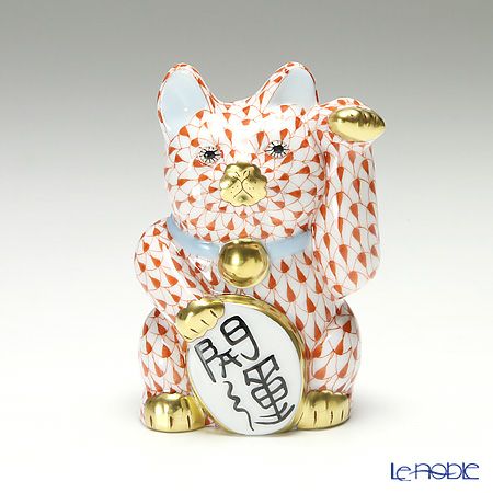 ヘレンド (HEREND)人形 15580 VH 招き猫 開運 大 レッド | ブランド