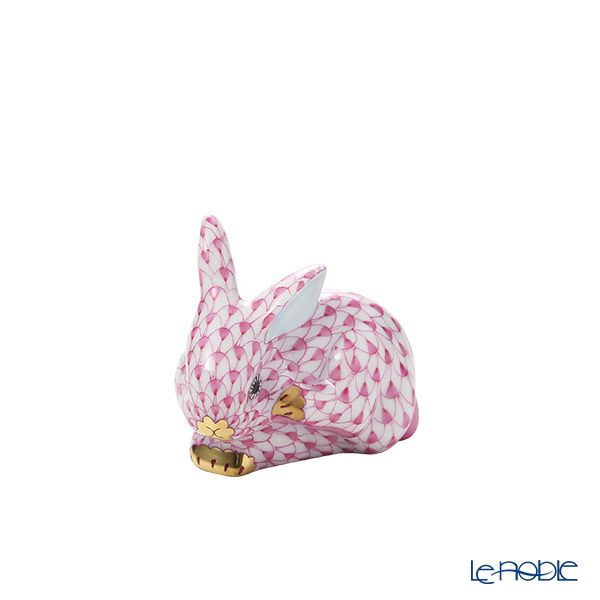 ヘレンド人形 VHP ヒッカキバニー ピンク 4cm 15582-0-00