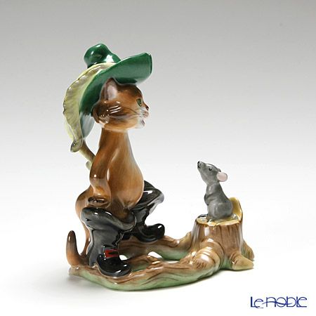 ヘレンド人形 15668-0-00 CD 長靴をはいた猫