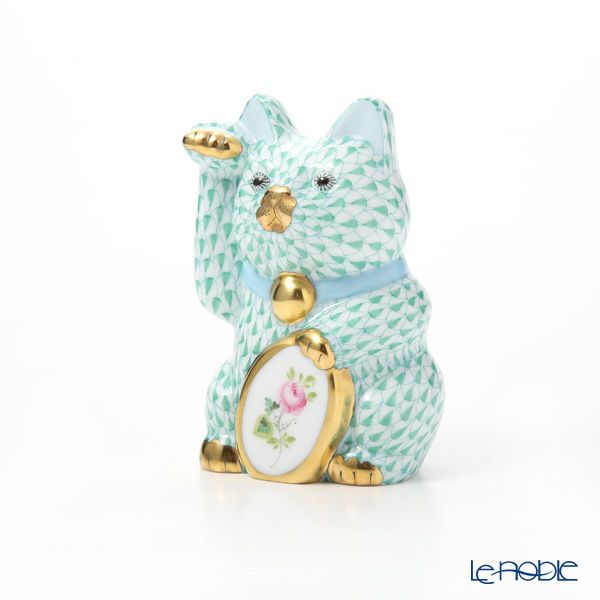 ヘレンド人形 VHV+VRHS 15678-0-00 招き猫 ウィーンのバラ