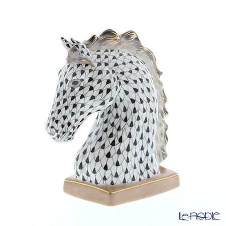 ヘレンド人形 15715-0-00 VHNM ホースヘッドスモール 13cm ブラック