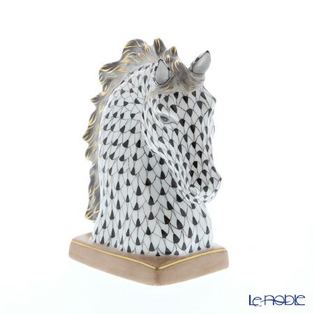 ヘレンド人形 15715-0-00 VHNM ホースヘッドスモール 13cm ブラック