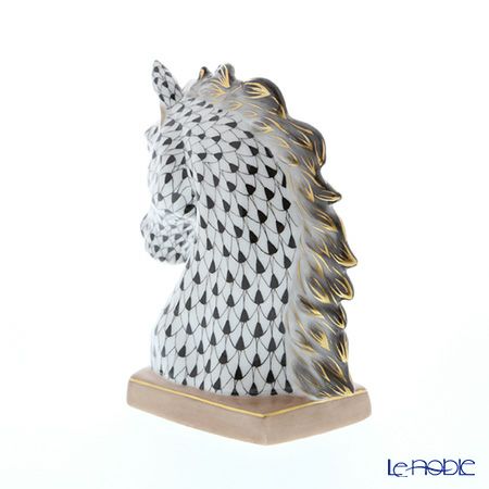 ヘレンド人形 15715-0-00 VHNM ホースヘッドスモール 13cm ブラック