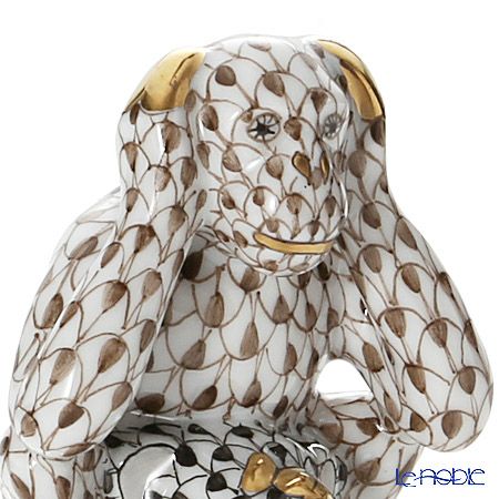 ヘレンド人形 15719-0-00 VHY-9 スリーワイズモンキーズ 13cm