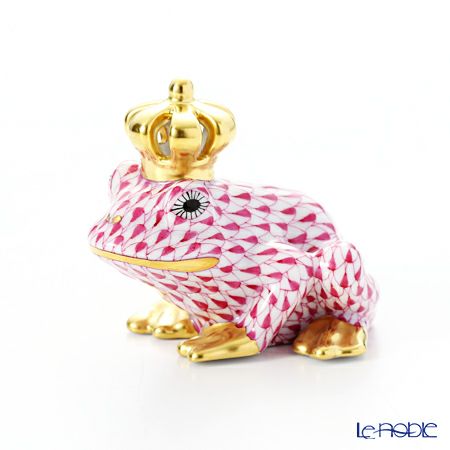 ヘレンド ファンタジー VHP 015817-0-91 カエルのプリンス 6.5cm ピンク