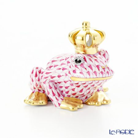 ヘレンド ファンタジー VHP 015817-0-91 カエルのプリンス 6.5cm ピンク