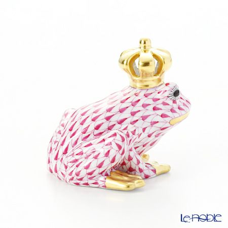 ヘレンド ファンタジー VHP 015817-0-91 カエルのプリンス 6.5cm ピンク