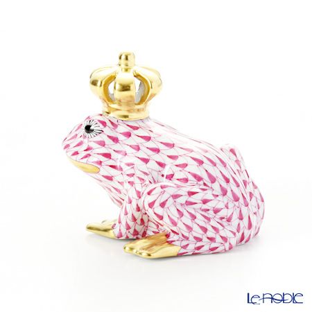 ヘレンド ファンタジー VHP 015817-0-91 カエルのプリンス 6.5cm ピンク