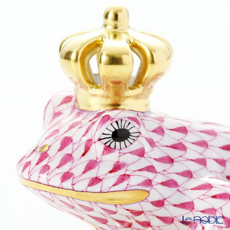 ヘレンド ファンタジー VHP 015817-0-91 カエルのプリンス 6.5cm ピンク