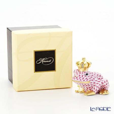 ヘレンド ファンタジー VHP 015817-0-91 カエルのプリンス 6.5cm ピンク