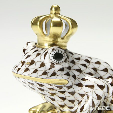 ヘレンド ファンタジー VHBR1 015817-0-91 カエルのプリンス 6.5cm ブラック