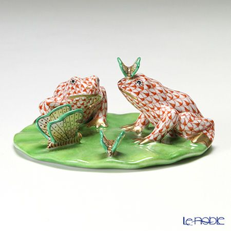 ヘレンド ファンタジー VH 15926-0-00 カエルと蝶 11cm