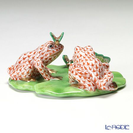ヘレンド ファンタジー VH 15926-0-00 カエルと蝶 11cm