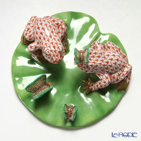ヘレンド ファンタジー VH 15926-0-00 カエルと蝶 11cm