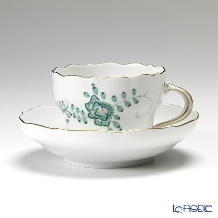 マイセン（Meissen） インドの華 グリーン 309310／00582 コーヒーカップ＆ソーサー 200ml