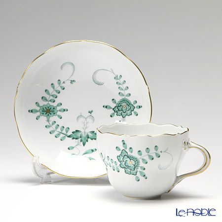 マイセン（Meissen） インドの華 グリーン 309310／00582 コーヒーカップ＆ソーサー 200ml