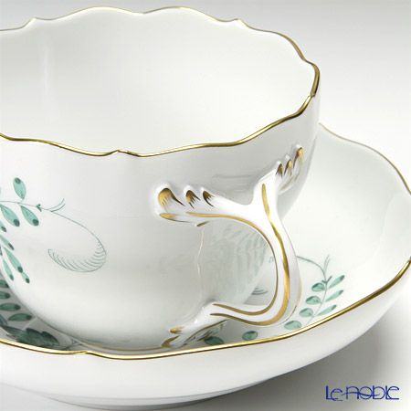 マイセン（Meissen） インドの華 グリーン 309310／00582 コーヒーカップ＆ソーサー 200ml