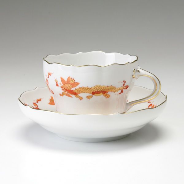 マイセン（Meissen） ドラゴン オレンジ 0320510／00582 コーヒーカップ＆ソーサー 200ml