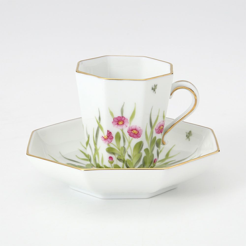 ヘレンド デイジー DAISY 04307-0-00 モカカップ＆ソーサー（オクタゴナル）