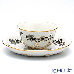 マイセン（Meissen） ドラゴン ブラック 323185／55983 カップ＆ソーサー（ハンドル無し） 2004年