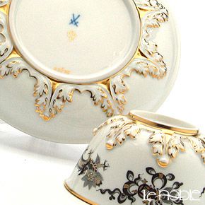 マイセン（Meissen） ドラゴン ブラック 323185／55983 カップ＆ソーサー（ハンドル無し） 2004年