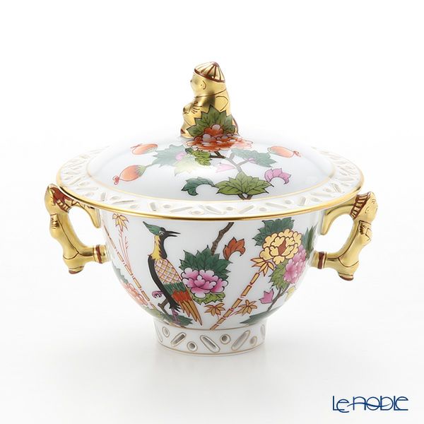 ヘレンド シノワズリ（中国趣味） 瑞鳥 GRUE・03355-0-21 シュガーポット（マンダリン） 100ml