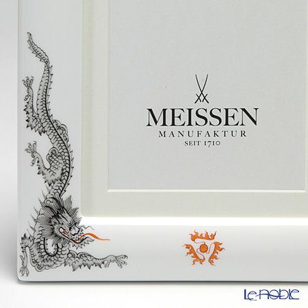 マイセン（Meissen） ドラゴン ブラック 33a173／53n74 ピクチャーフレーム 23×18cm