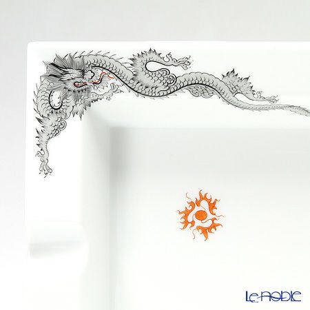 マイセン（Meissen） ミンドラゴン ブラック 33a173／53n76 アッシュトレイ 21cm