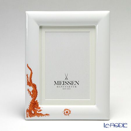 マイセン（Meissen） ドラゴン レッド 33a174／53n74 ピクチャーフレーム 23×18cm
