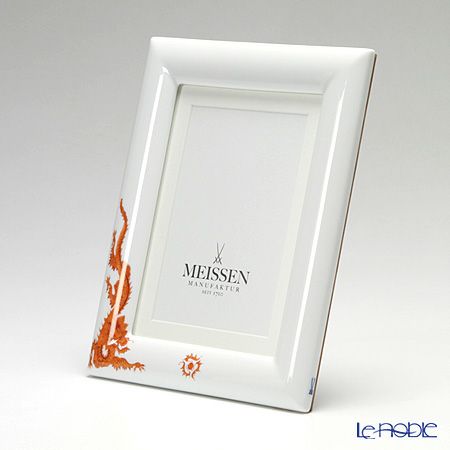 マイセン（Meissen） ドラゴン レッド 33a174／53n74 ピクチャーフレーム 23×18cm