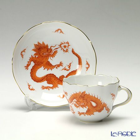 マイセン（Meissen） ドラゴン レッド 330510／00582 コーヒーカップ＆ソーサー 200ml