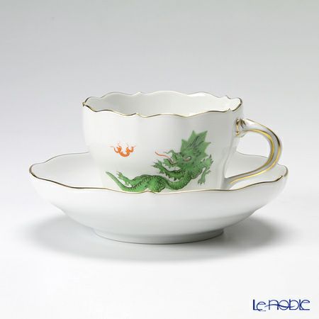 マイセン（Meissen） ドラゴン グリーン 332310／00582 コーヒーカップ＆ソーサー 200ml