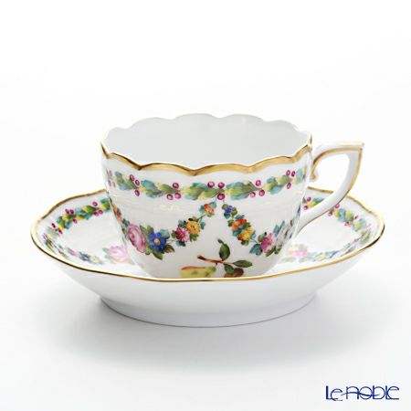 ヘレンド ヴィエナ風果実 00711-0-00 モカカップ＆ソーサー 100ml