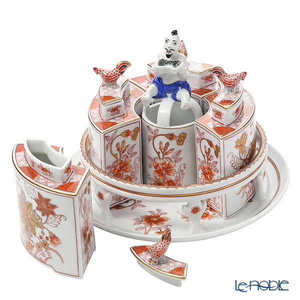 ヘレンド シノワズリ（中国趣味）トゥング 敦煌（TUNG） ティーキャディ セット（茶葉入れ） 06370-0-21