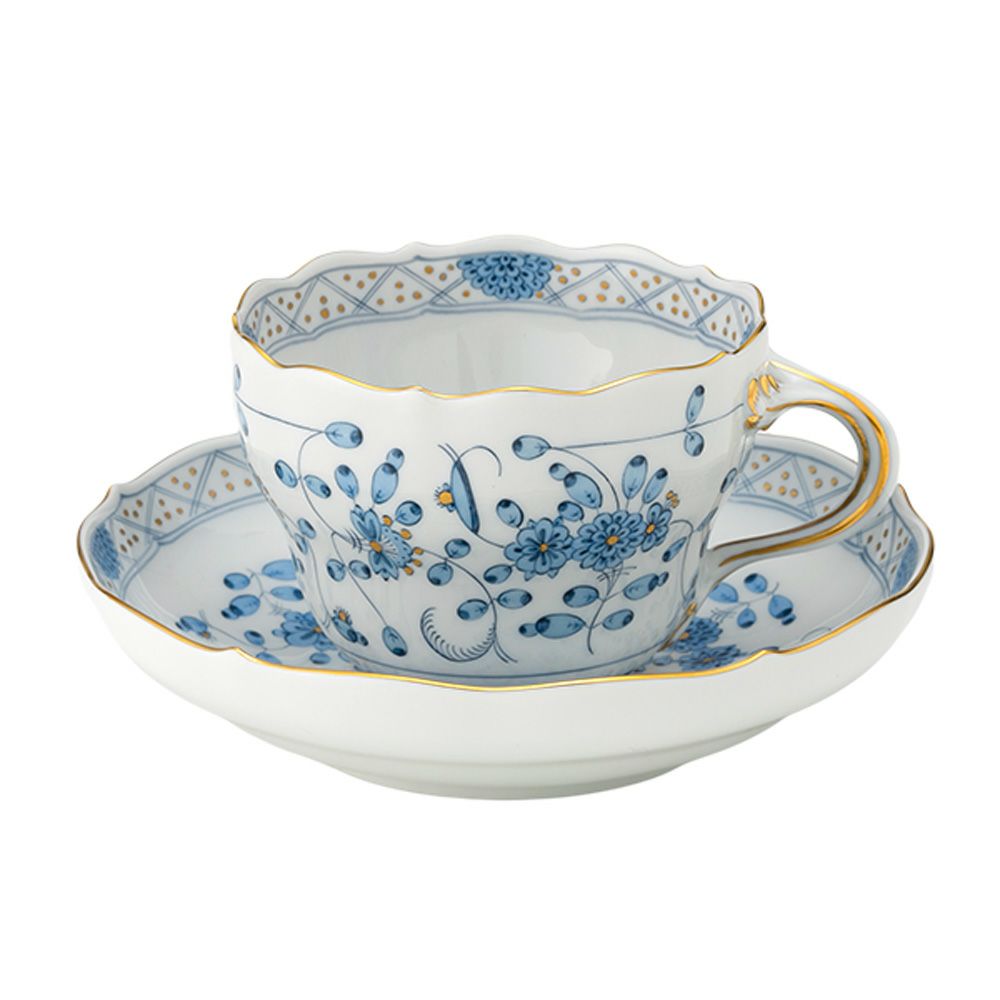 マイセン（Meissen） インドの華 ブルー 343210／00582 コーヒーカップ＆ソーサー 200ml