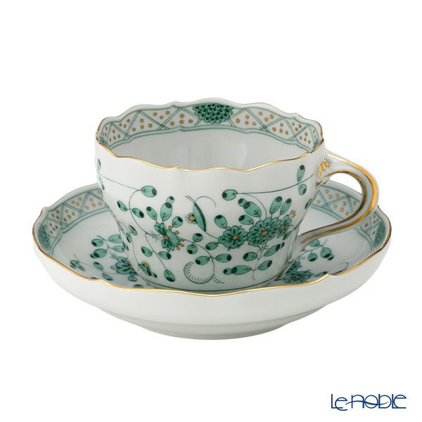 マイセン（Meissen） インドの華 グリーン 343310／00582 コーヒーカップ＆ソーサー 200ml