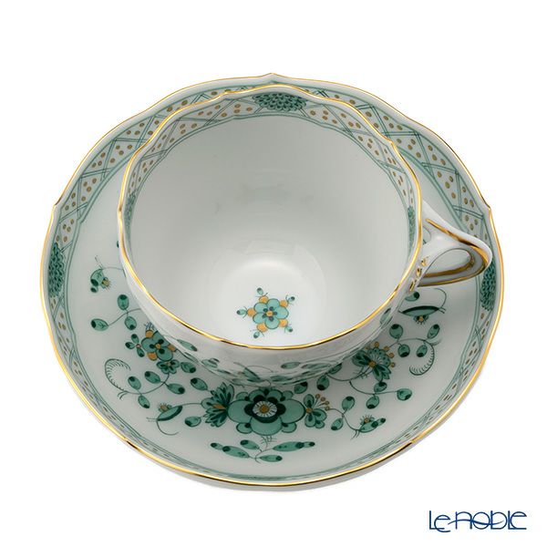 マイセン（Meissen） インドの華 グリーン 343310／00582 コーヒーカップ＆ソーサー 200ml