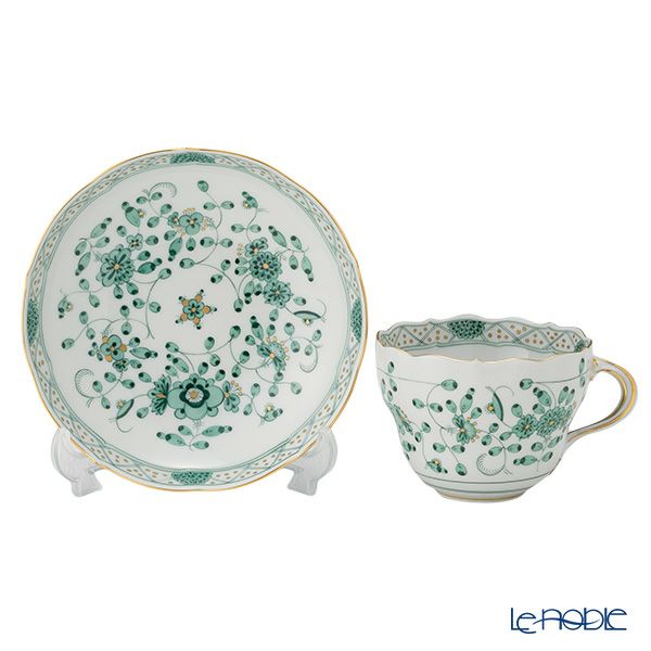 マイセン（Meissen） インドの華 グリーン 343310／00582 コーヒーカップ＆ソーサー 200ml