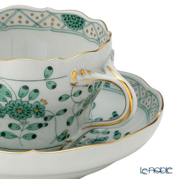 マイセン（Meissen） インドの華 グリーン 343310／00582 コーヒーカップ＆ソーサー 200ml