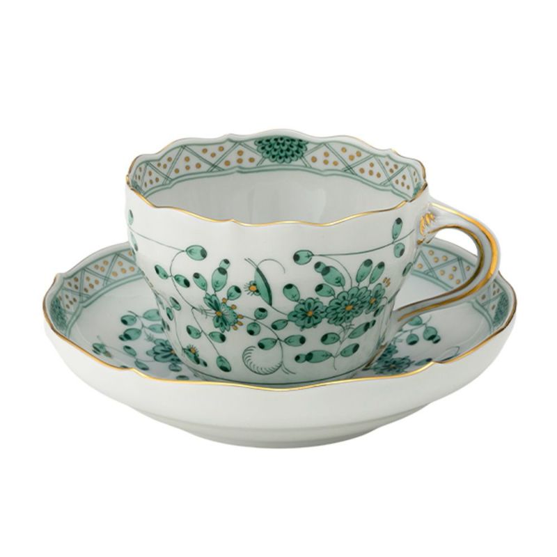 マイセン（Meissen） インドの華 グリーン 343310／00582 コーヒーカップ＆ソーサー 200ml