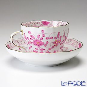 マイセン（Meissen） インドの華 ピンク 343410／00582 コーヒーカップ＆ソーサー 200ml