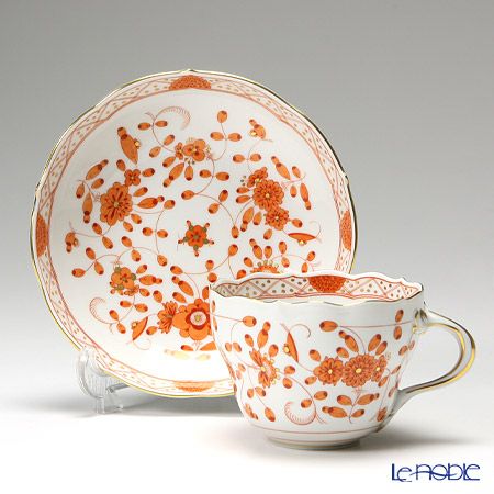 マイセン（Meissen） インドの華 オレンジ 343510／00582 コーヒーカップ＆ソーサー 200ml