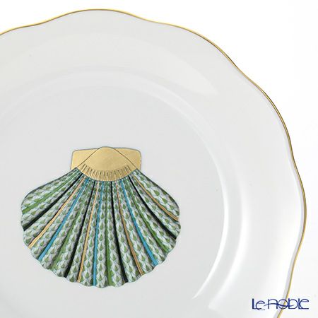 ヘレンド マリンライフ MEVHS2 20517-0-00 プレート 19cm グリーン