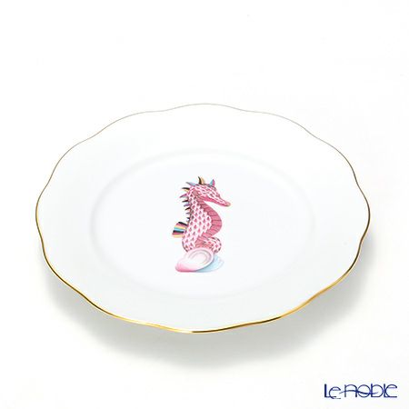 ヘレンド マリンライフ MEVHS4 20517-0-00 プレート 19cm ピンク