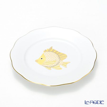 ヘレンド マリンライフ MEVHS6 20517-0-00 プレート 19cm イエロー