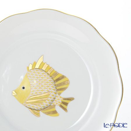 ヘレンド マリンライフ MEVHS6 20517-0-00 プレート 19cm イエロー