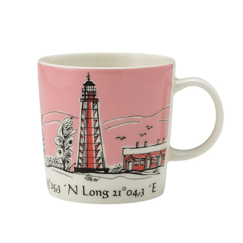 アラビア（ARABIA） 灯台マグ 300ml Valassaaret バラスサーレット（ピンク）